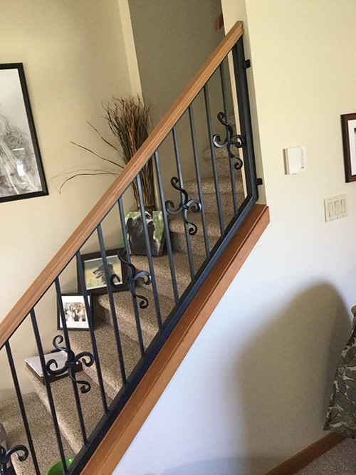 Stairway railing - welding-fabricating- Courtenay BC